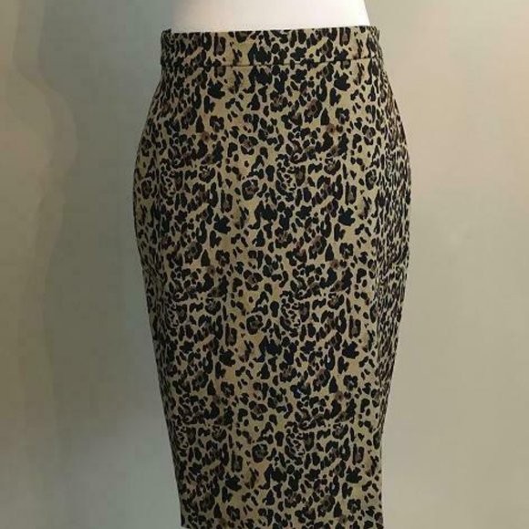 J.Crew $98 No.2 Pencil® Skirt Leopard Cotton AK697 - Picture 3 of 5